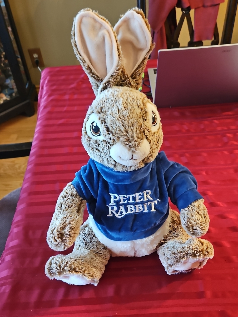 Peter Rabbit Plush Toy in Blue Hoodie